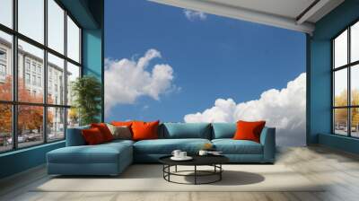 blue sky with cloud closeup Wall mural