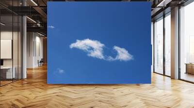 white cloud with blue sky background	 Wall mural