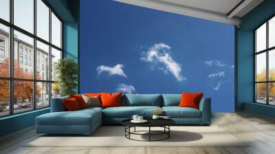 white cloud with blue sky background	 Wall mural