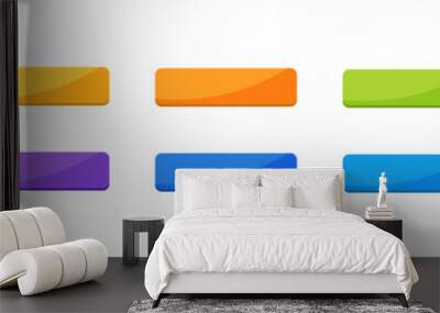 Space bar blank colorful web buttons collection flat design vector Wall mural