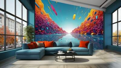 Clean abstract background illustration Wall mural