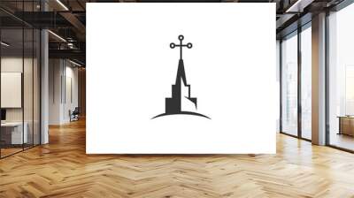 Church syimbol icon illustration Wall mural