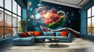 concept innovation of food technology Wall mural