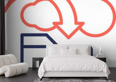 Data Storage Icon Wall mural