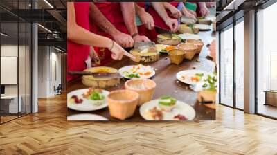 preparing traditional thai food Wall mural