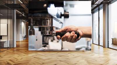 coffee barista at work Wall mural