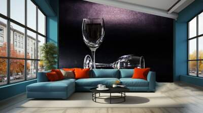 glass on black background Wall mural