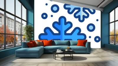 snowflake Two Tone icon Wall mural