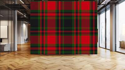 Christmas Plaid Tartan Checkered Seamless Pattern - Christmas Plaid, checkered, tartan seamless pattern suitable for fashion textiles and graphics Wall mural