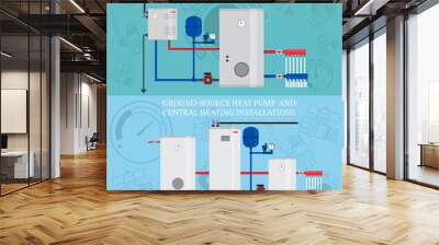 Gas boiler and central heating installations Wall mural