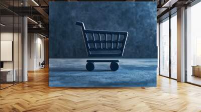 Shopping Cart Icon: A Symbol of Modern Commerce Wall mural