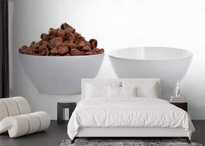 cereal chocolate on white background. Wall mural