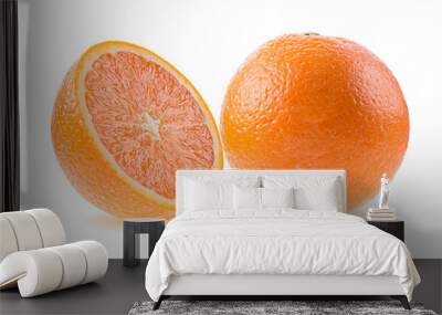 Orange  fruit  isolated on white background. Wall mural