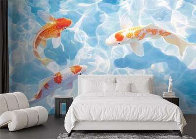 fish in the water-generative ai Wall mural