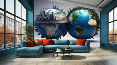 City Earth or Nature Earth Wall mural