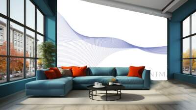 Line blue pattern background Wall mural