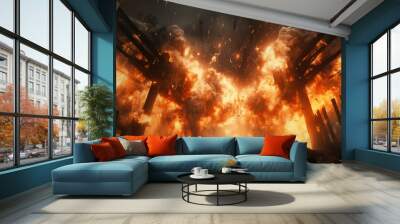 war abstract background for product presentation Wall mural