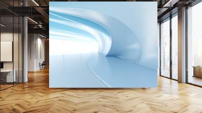 office minimal blue Beautiful futuristic curve background
.abstract architecture background Wall mural