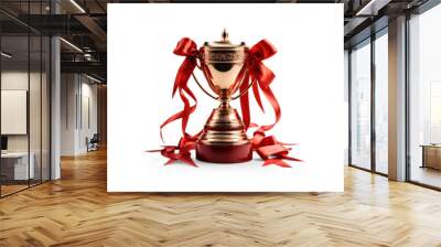 transparent png background cutouts of cup trophies and soccer football award collection Set in different styles and colors for sport winning achievements and leadership success concepts Wall mural