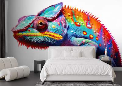 Colorful chameleon Ai Generative Wall mural