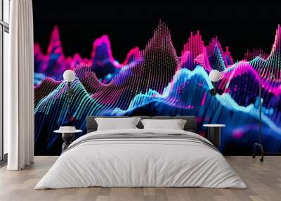 Dynamic abstract design representing technology and information flow, creating a visually captivating digital landscape Wall mural