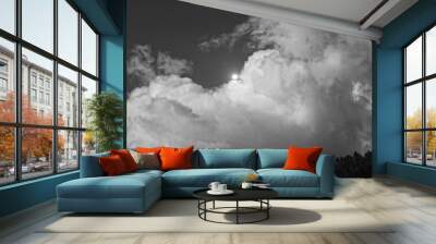 nice big cloud with black and white Wall mural