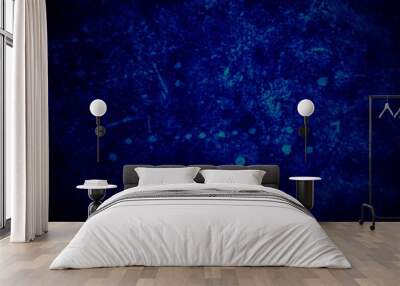 nice blue dark space abstract background.  fabric texture background Wall mural