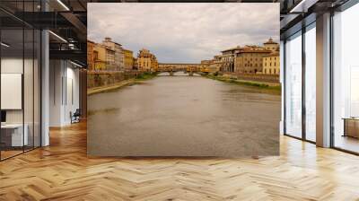 The Ponte Vecchio over the Arno River in Florence, Italy Wall mural