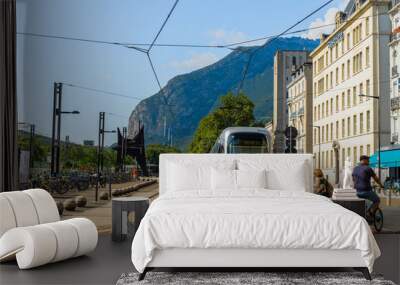 Grenoble city of the French Alps Wall mural