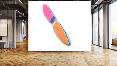 Color nailfile isolated on white Wall mural