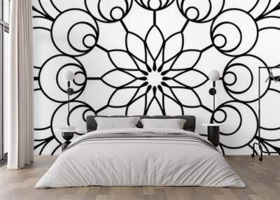 color abstract mandala flower design vector Wall mural