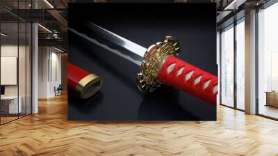 Japanese samurai sword and sheath Wall mural