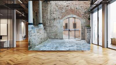 The courtyard of an old medieval castle Wall mural