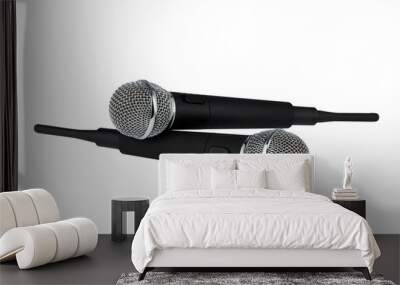 Two modern radio microphones Wall mural