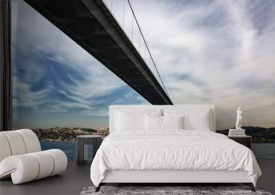 bridge over the bosphorus - landmark of istanbul Wall mural