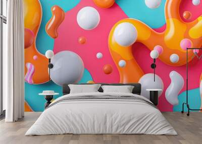 Seamless minimal shape design for motion graphic Wall mural