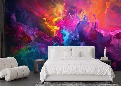 website landing page, rainbow colours backdrop Wall mural