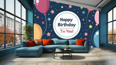 colorful birthday card with text 