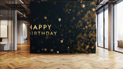 Happy Birthday greeting card design with text 