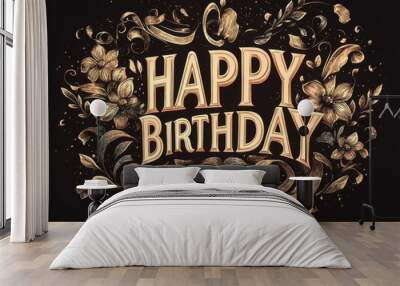 Happy Birthday to you, with lots of happiness from all of us graphic design with the text 