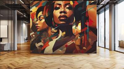 national black history month celebration Generative AI Wall mural