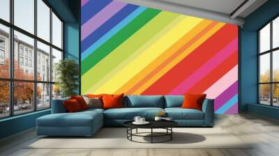 rainbow stripes colorful background Generative AI Wall mural