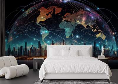 World wide web concept, network Wall mural