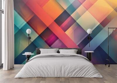 colorful abstract geometric background Wall mural