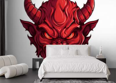 red devil art illustrations for stickers, tshirt design, poster etc
 Wall mural