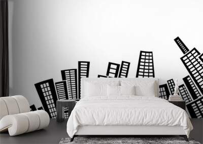 black and white architecture background. Wall mural