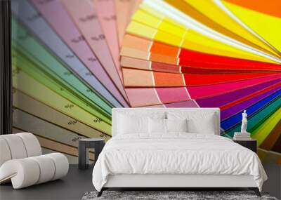 Color print of pantone statistics offset scale. Wall mural