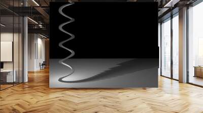 high spiral staircase in an abstract space illuminated with bright light. side view 3d illustration. Concept of Success Climbing and Finding Yourself Wall mural