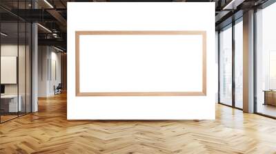 Blank of wooden frame isolated on white Wall mural