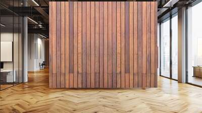 Exterior wooden decking or flooring on the terrace Wall mural